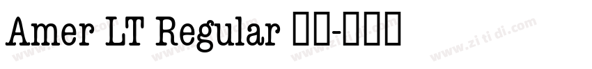 Amer LT Regular 常规字体转换